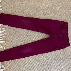 Justice girls maroon jeggings
